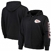 Men's Kansas City Chiefs G III Sports by Carl Banks Post Route Full Zip Hoodie Black,baseball caps,new era cap wholesale,wholesale hats